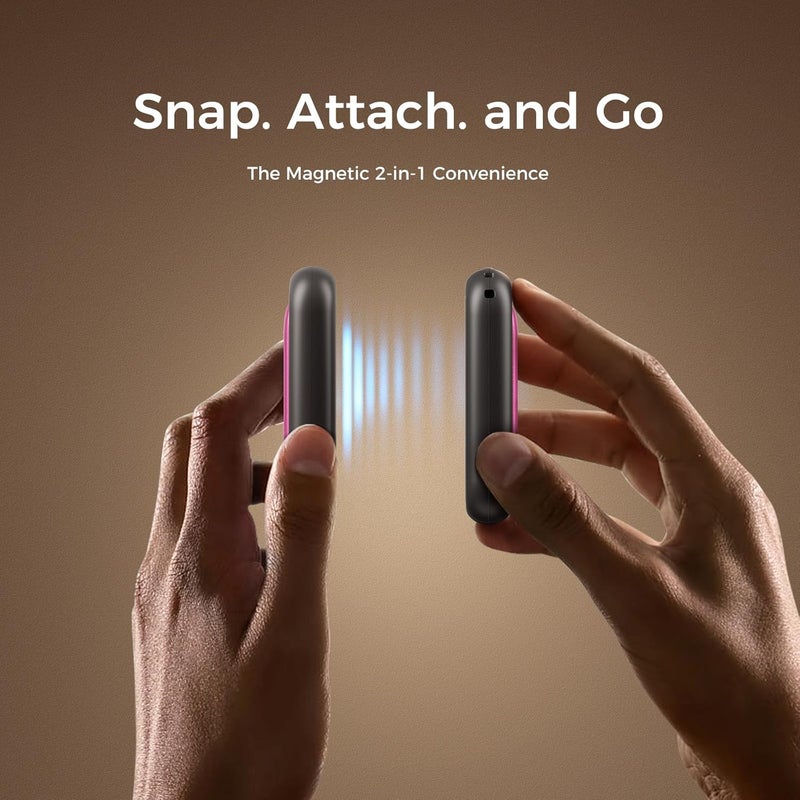 OCOOPA Magnetic Rechargeable Hand Warmers 2 Pack, Card-Style Electric AI Hand Warmers 5000mAh, Pocket Portable Hands Heater, UL Certified, for Men Women, Hunting Essentials, UT4 Young - Image 4